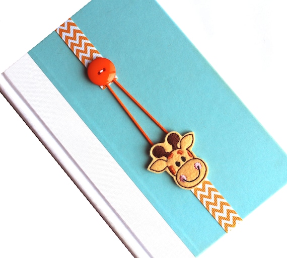 Elastic Ribbon Bookmark, Planner Accessories, Kids Bookmark, Giraffe Bookmark, Place Holder, Bible, Book, Planner, ebmgiraffe05