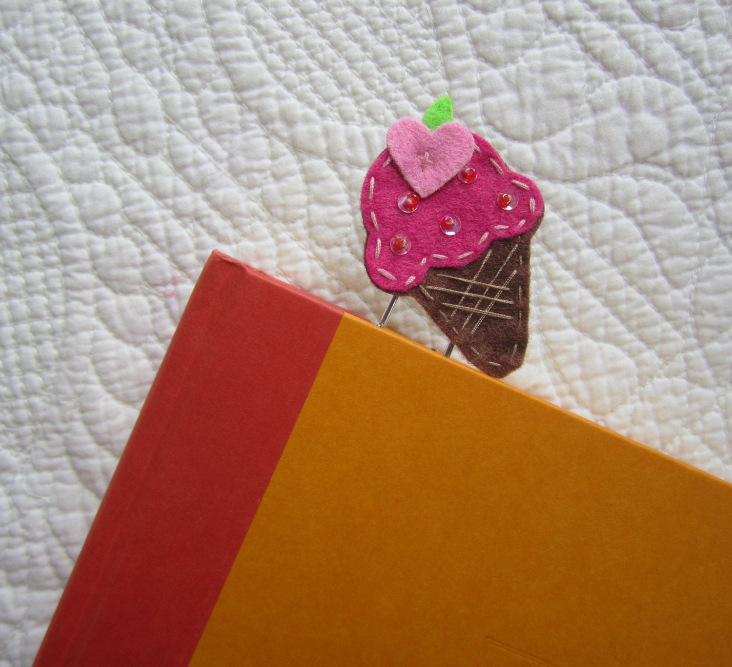 Extra LARGE Paperclip Bookmark Ice Cream Bookmark Felt Etsy