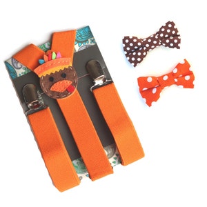 Kids Turkey Suspenders, Thanksgiving Outfit, Orange Suspenders, Baby Suspenders, Toddler Suspenders, Childrens Photo Prop, Holiday,