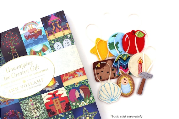 Felt jesse tree ornaments corresponds with unwrapping the - etsy