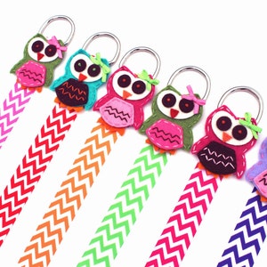 Owl Hair Clip Holder Hair Clip Organizer Accessories Organizer Barrette Holder Hair Bow Holder Party Favors Favor Treat Bag Gift Chevron image 1