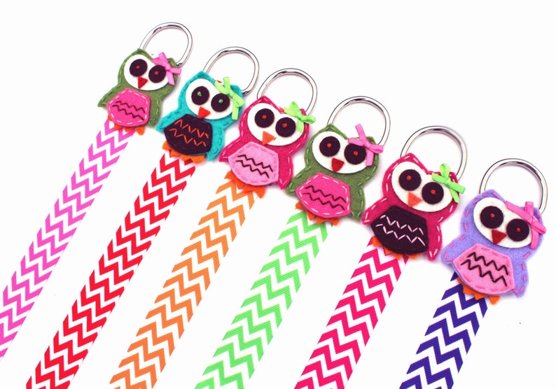 Owl Hair Clip Holder Hair Clip Organizer Accessories Organizer Barrette Holder Hair Bow Holder Party Favors Favor Treat Bag Gift Chevron image 1