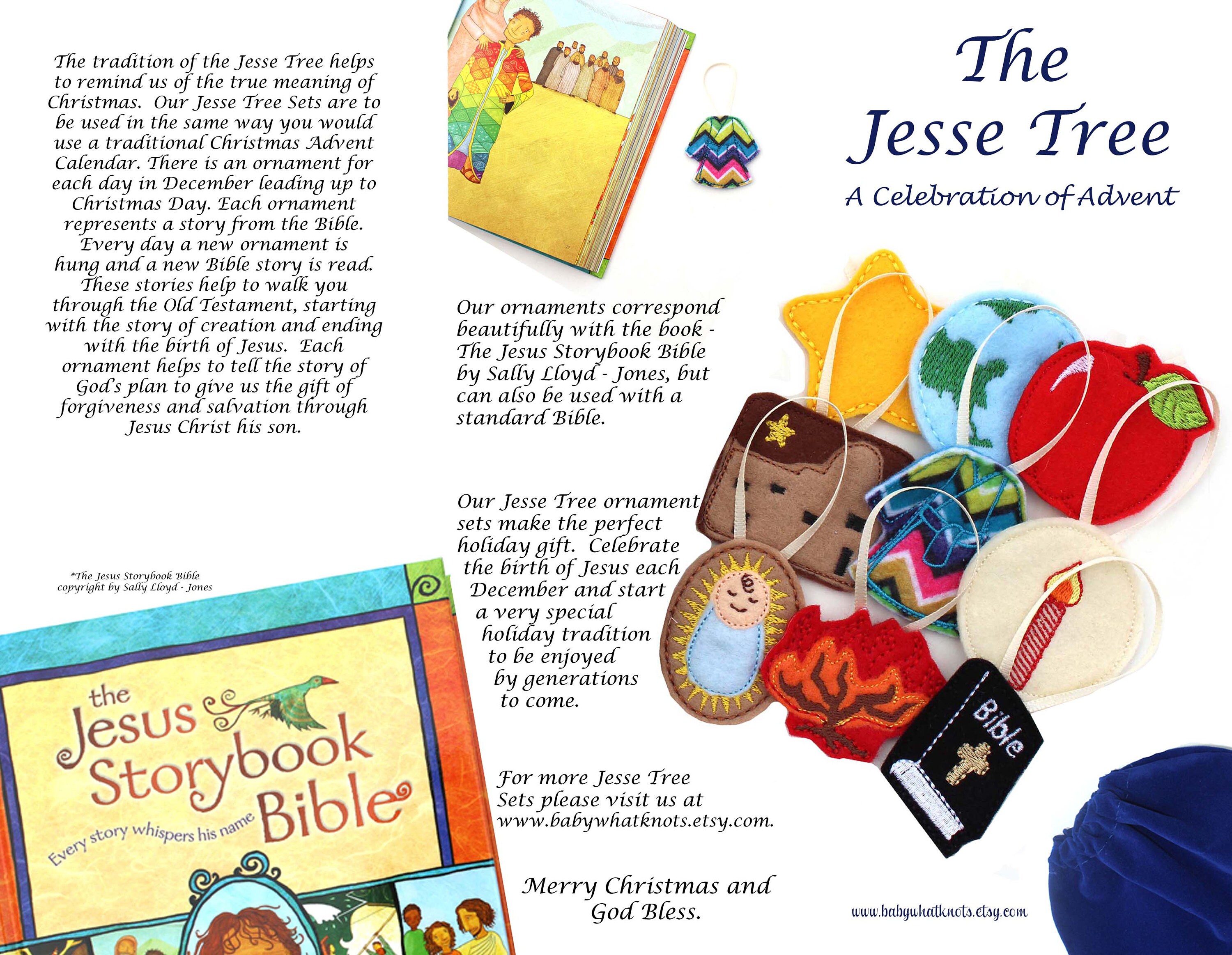 Jesus Storybook Bible Advent Cards And Printable Jesse Tree Ornament ...