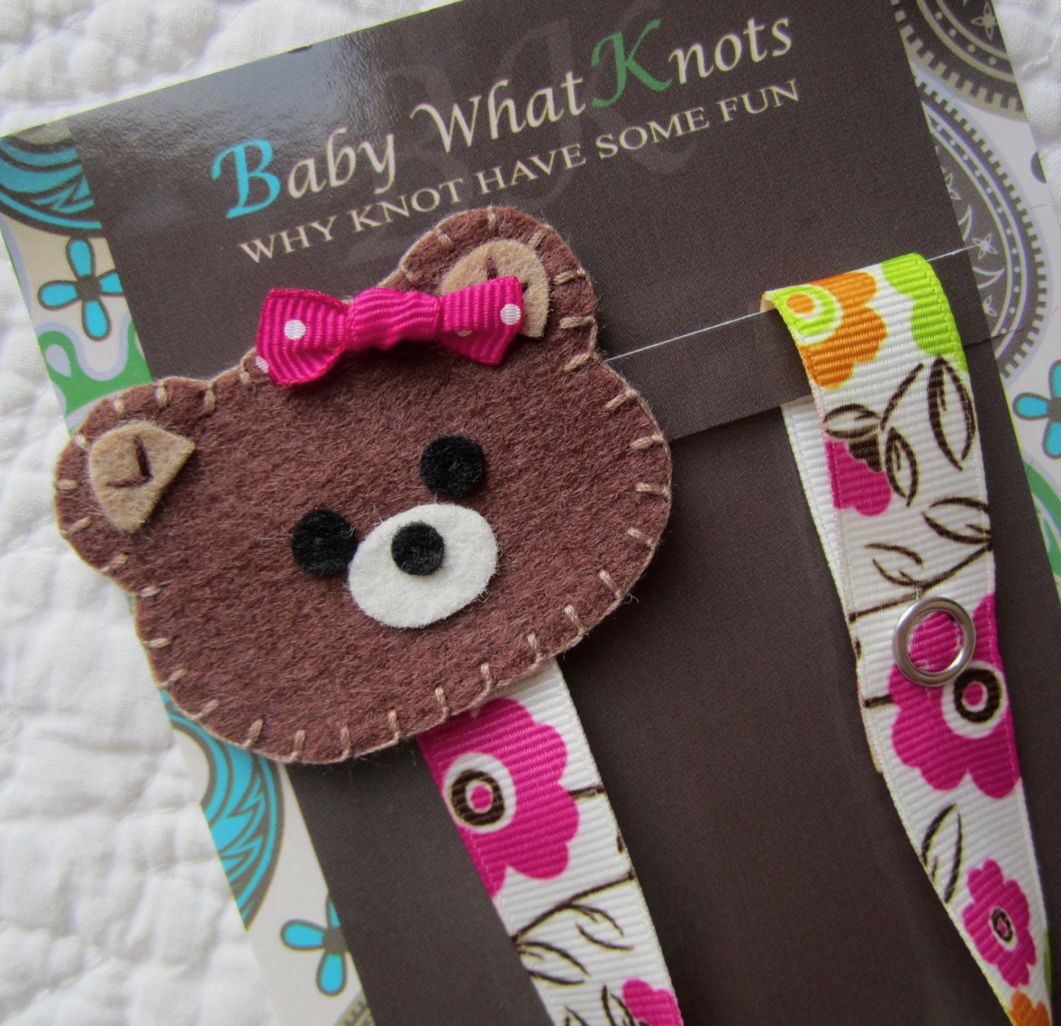 teddy bear with pacifier