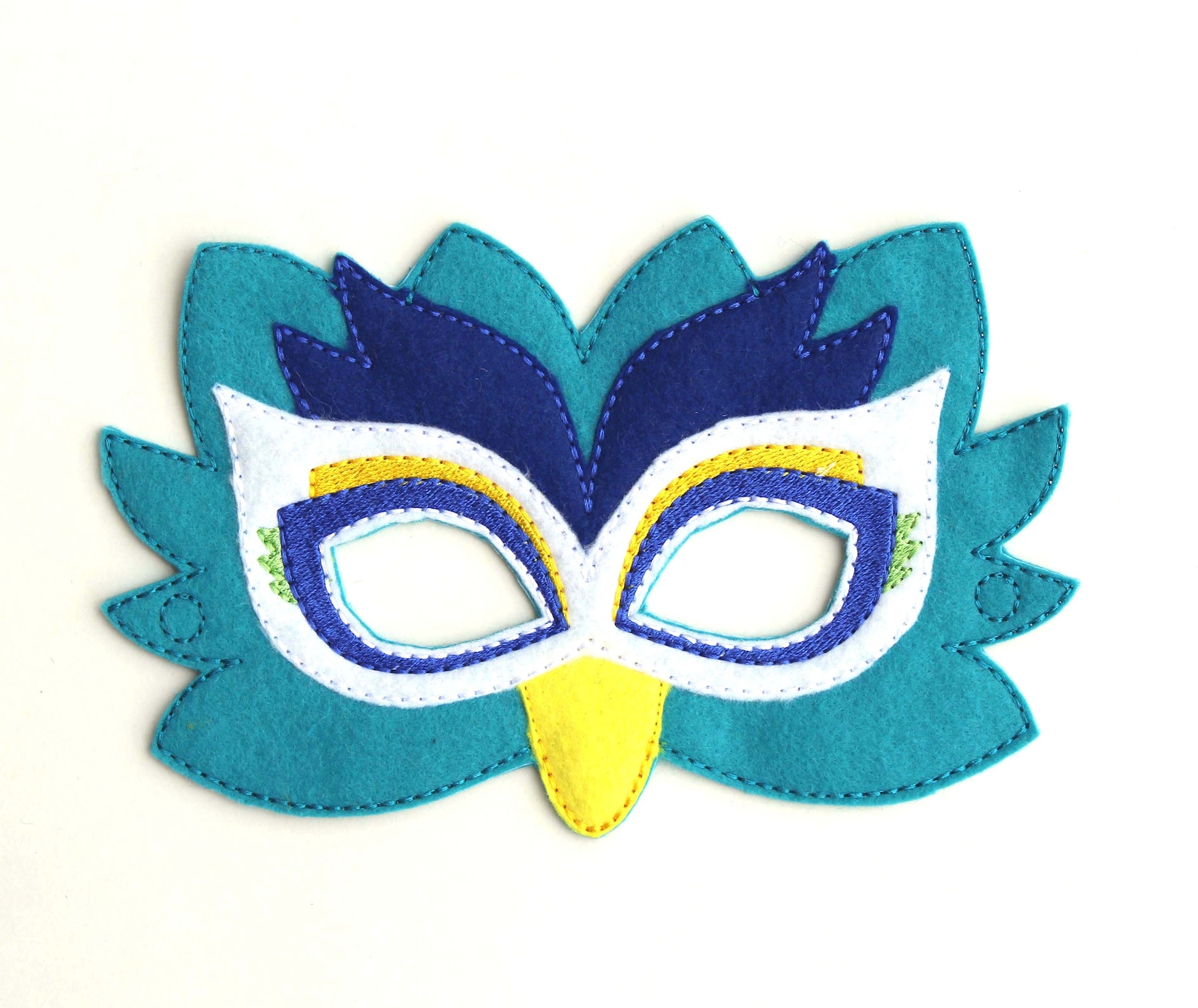 Kids Peacock Mask Peacock Costume Felt MaskKids Face Mask Etsy