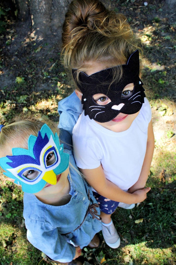  Kids Fox Felt Face Mask for Halloween Costume or