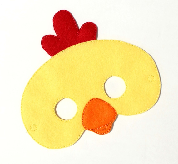 Kids Chicken Mask Chicken Costume Felt Mask Kids Face Mask Etsy