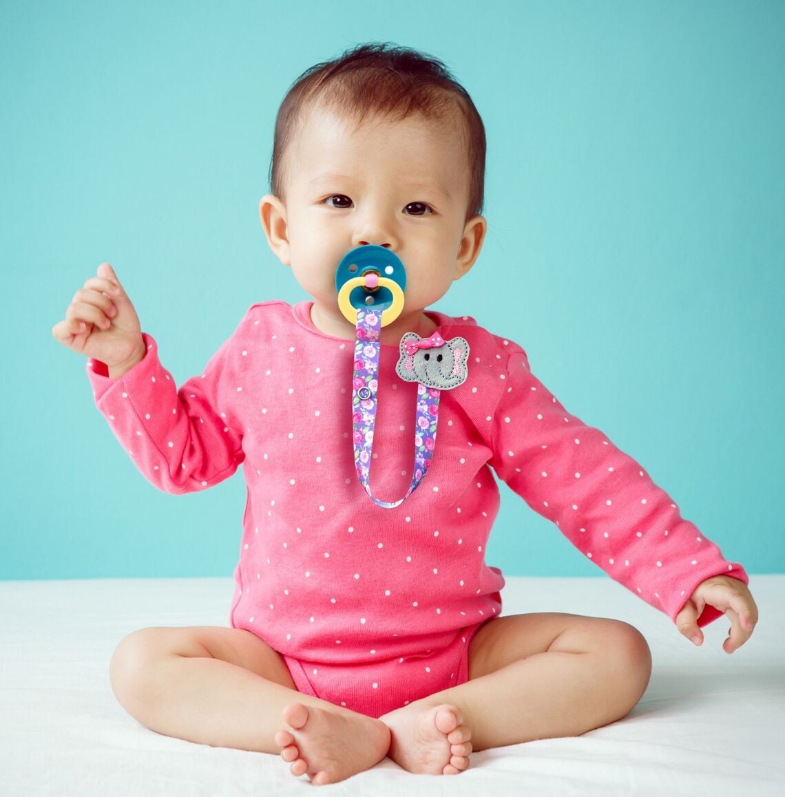 Pacifier Clip Girl Elephant Pacifier Clip Pacifier Holder Etsy