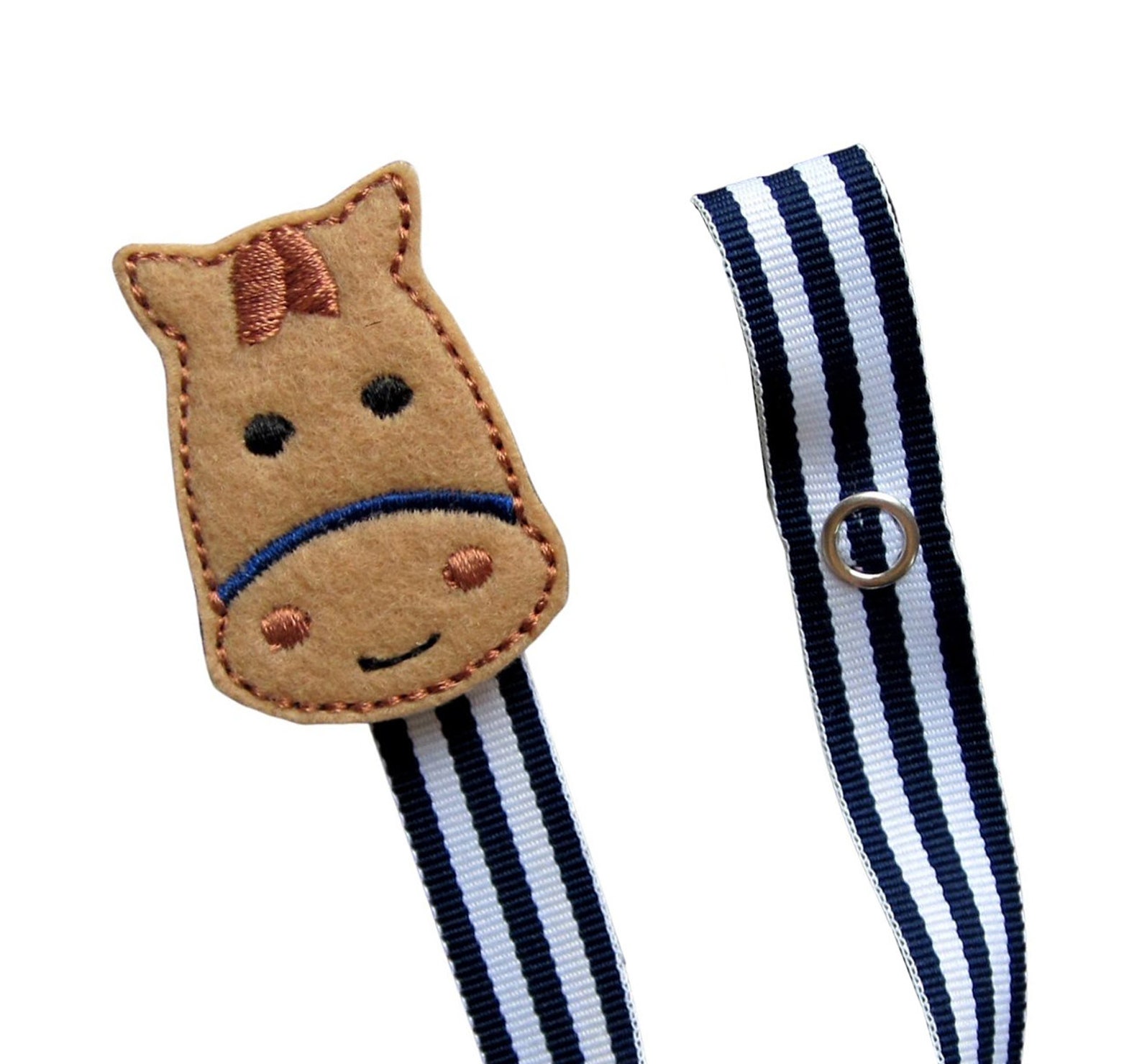 Baby Boy Horse Clip Navy Blue Horse Pacifier Clip Horsey Etsy