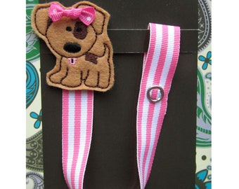 Clip de chupete, cachorro, perro, clip de chupete de niña, soporte de  chupete, clip de Kinky, regalo para bebé, clip de paci, chupete universal,