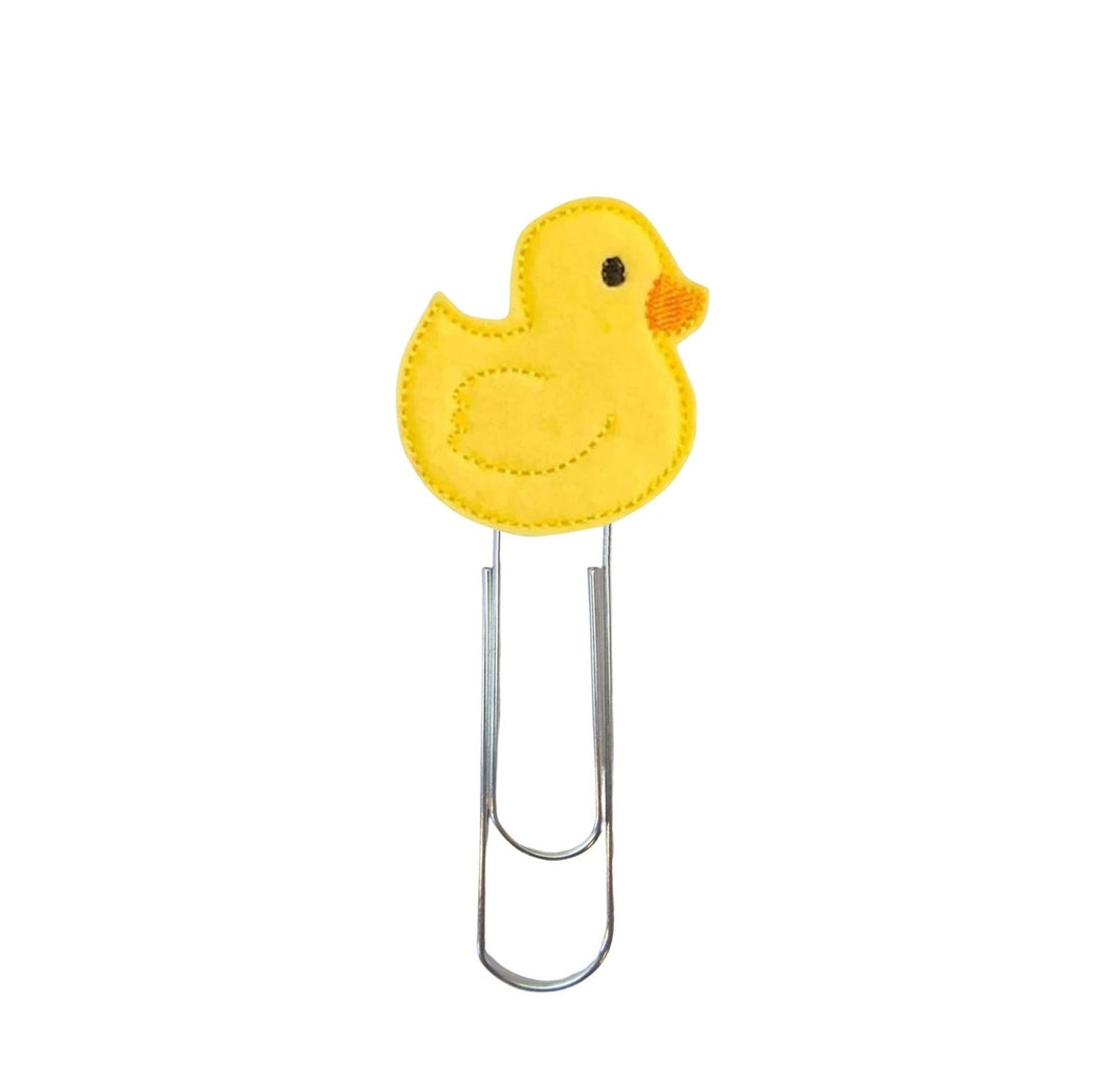 Extra LARGE Paperclip Bookmark, Rubber Duck Bookmark, Felt Bookmark