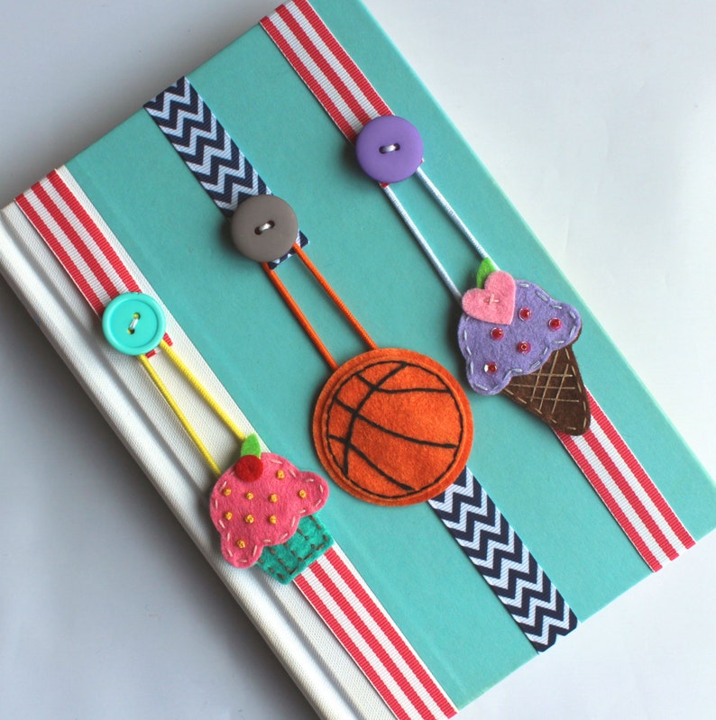 Party Favor Pack 24 Bookmarks Elastic Ribbon Kids Bookmark Etsy