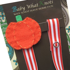 Pumpkin Pacifier Clip, Halloween Pacifier Clip, Thanksgiving Holiday Pacifier Clip, pcholiday04