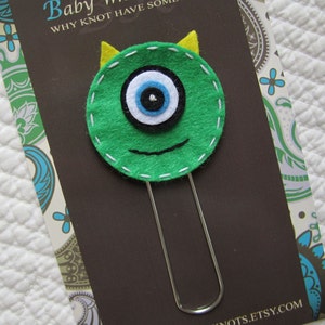 Extra LARGE Paperclip Bookmark, Monster Bookmark, Felt Bookmark, Paperclips, Jumbo Paper Clip, Clip, Planner Clips, Calendar, bmmonster09