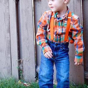Bretelle a forma di tacchino per bambini, vestito per il Ringraziamento dei ragazzi, bretelle marroni, bretelle per neonati, bretelle per bambini piccoli, accessorio per foto per bambini, festa, immagine 4