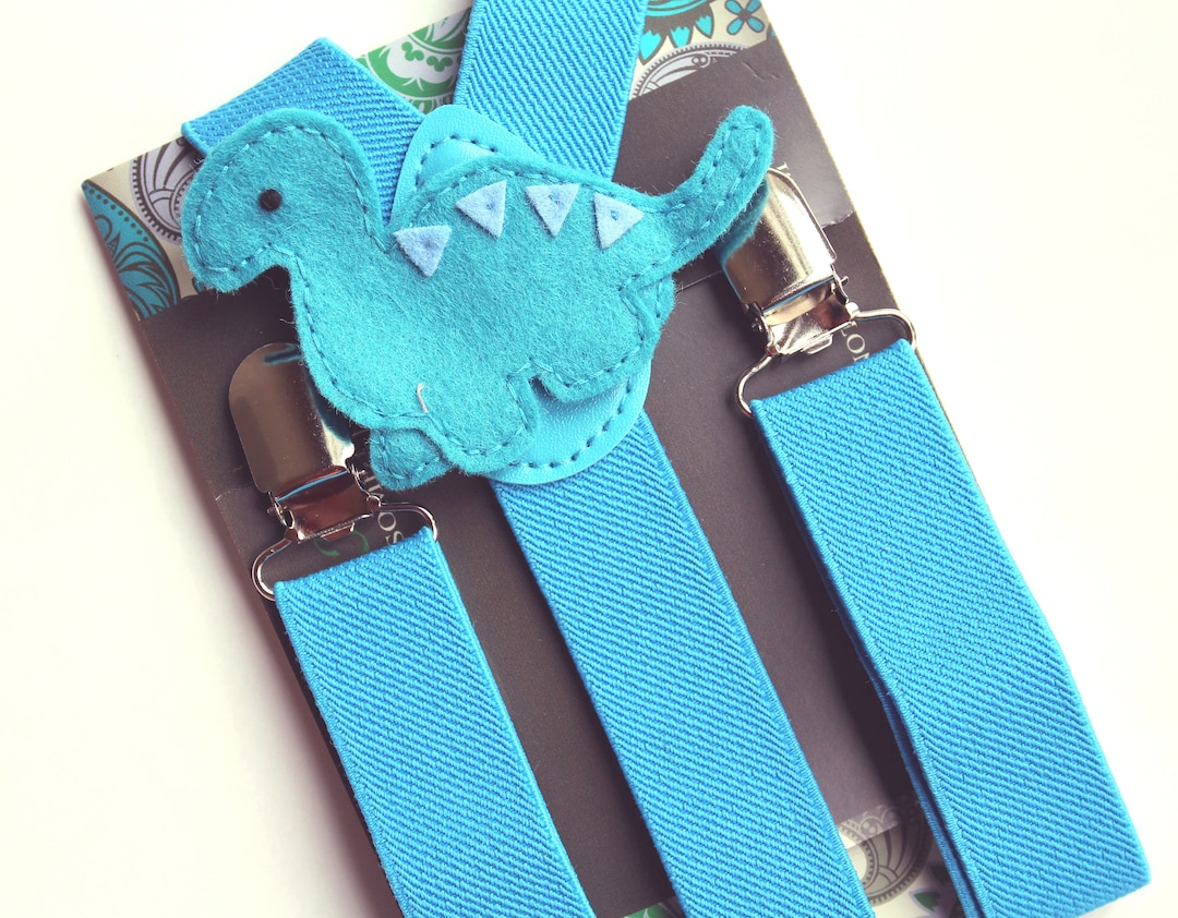 Kids Dinosaur Suspenders, Blue Suspenders, Boys Suspenders, Boat, Baby