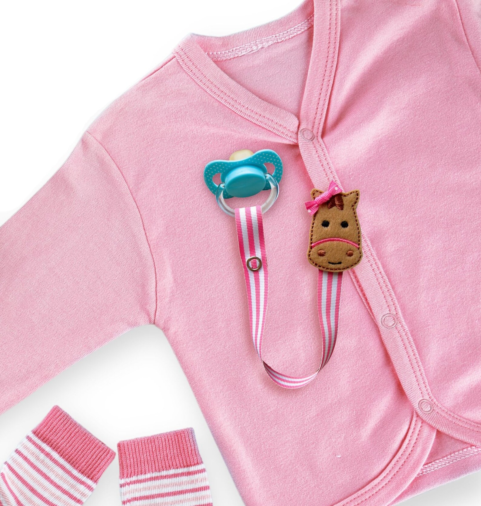 Pacifier Clip Horse Girl Pacifier Clip Pacifier Holder Etsy