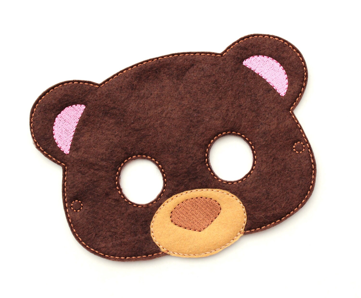Kids Bear Mask Teddy Bear Costume Felt Mask Kids Face Mask Etsy
