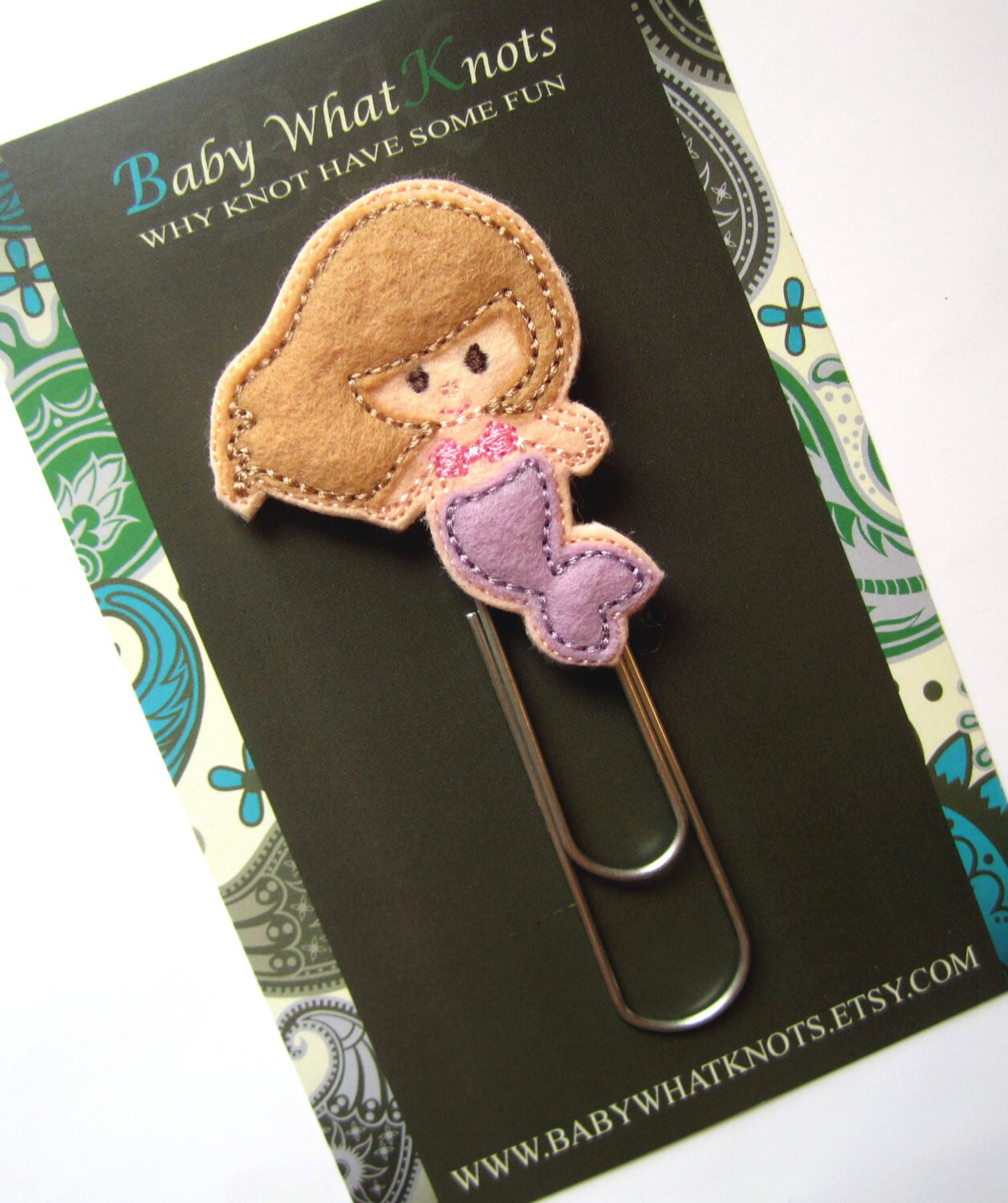 Extra LARGE Paperclip Bookmark Mermaid Bookmark Felt Etsy