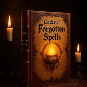 Codex of Forgotten Spells – Fantasy Printable Grimoire PDF | Spellbook for DnD, RPG, Witchcraft & Magic Lovers