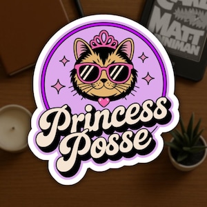 Princess Donut Princess Posse Sticker, Dungeon Crawler Carl Inspired Merch, LitRPG Sci-Fi Book Lover Gift, Laptop Kindle Sticker