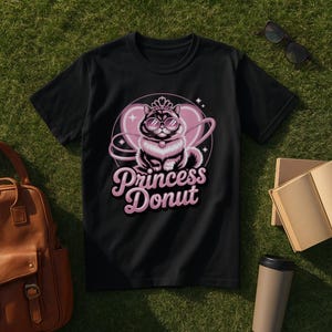 Princess Donut T-Shirt, Dungeon Crawler Carl Inspired Shirt, Sci-Fi LitRPG Reader Tee, Bookish Merch, Cute Fantasy Book Lover Gift