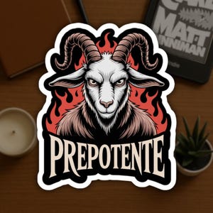 Pegatina de &quot;Prepotente&quot;, merchandising inspirado en Carl de Dungeon Crawler, regalo para amantes de los libros de ciencia ficción de LitRPG, pegatina para portátil, botella de agua y Kindle