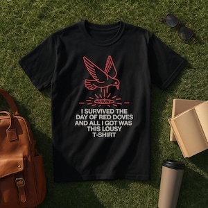 Day of Red Doves T-Shirt, Red Rising Inspired Shirt for Sci-Fi Fans, Dark Age Shirt, I Survived and Got This Lousy Tee, Book Lover Gift
