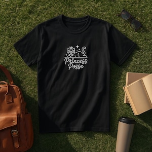 Princess Posse Unisex T-Shirt, Dungeon Crawler Carl Inspired Shirt, Princess Donut Minimalist Tee, Bookish LitRPG Fan Gift, Book Lover Merch