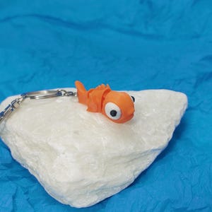 Goudvis Sleutelhanger – Kleurrijk & Flexibel 3D Geprint Vissenvriendje (4cm)