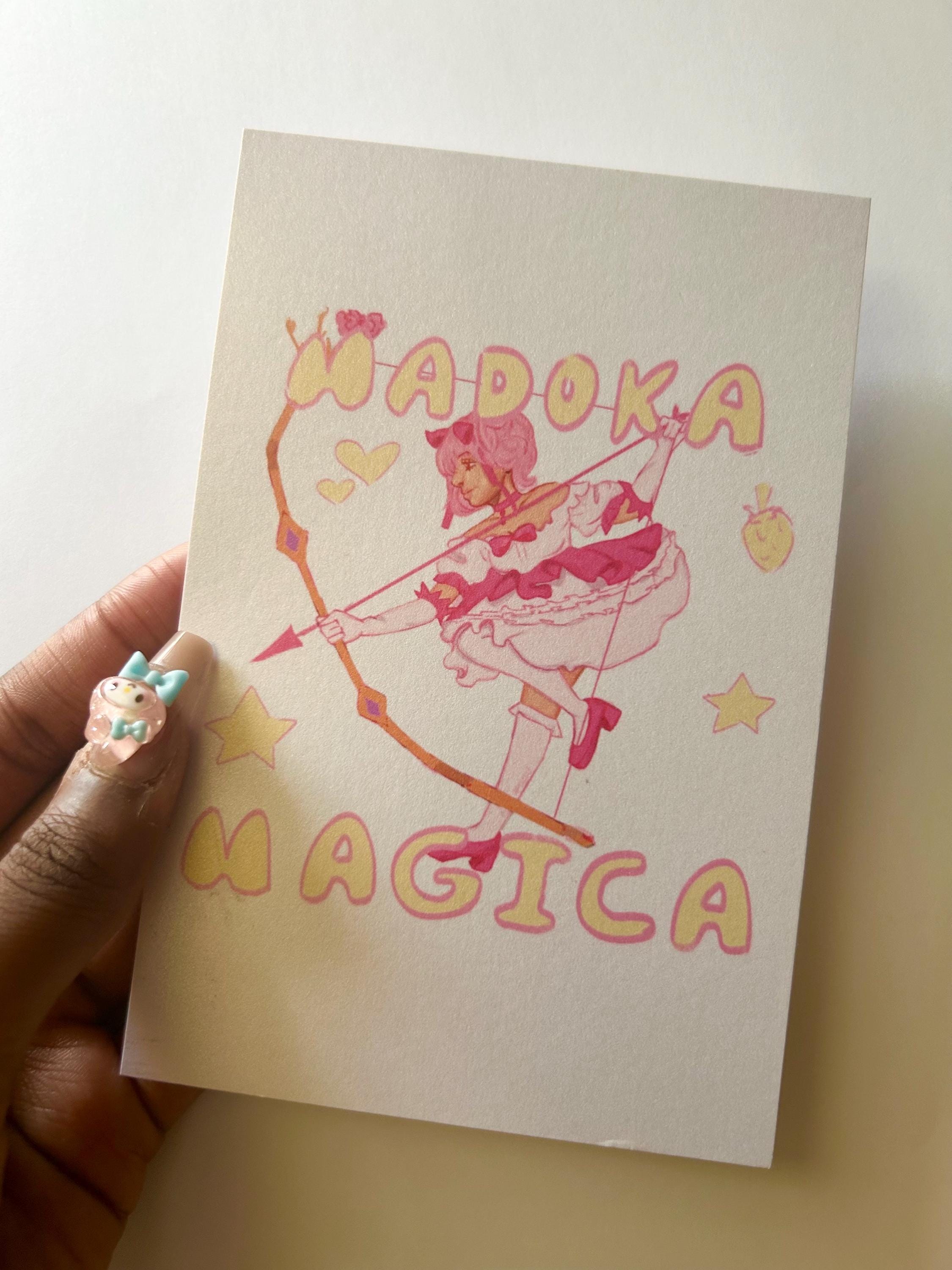 Madoka Magica Mini Print - postcard - Anime art- Magical girl