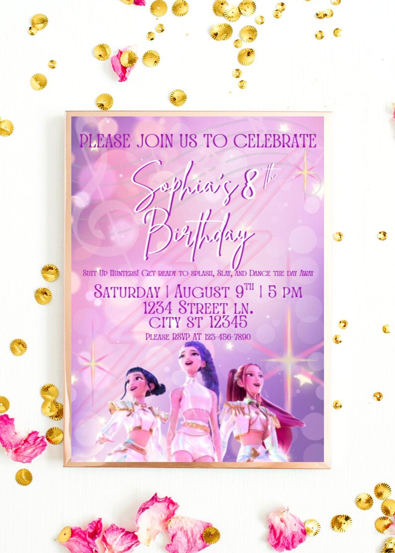 K-pop Demon Hunter Party Invitation – Digital Download – Anime Gamer ...