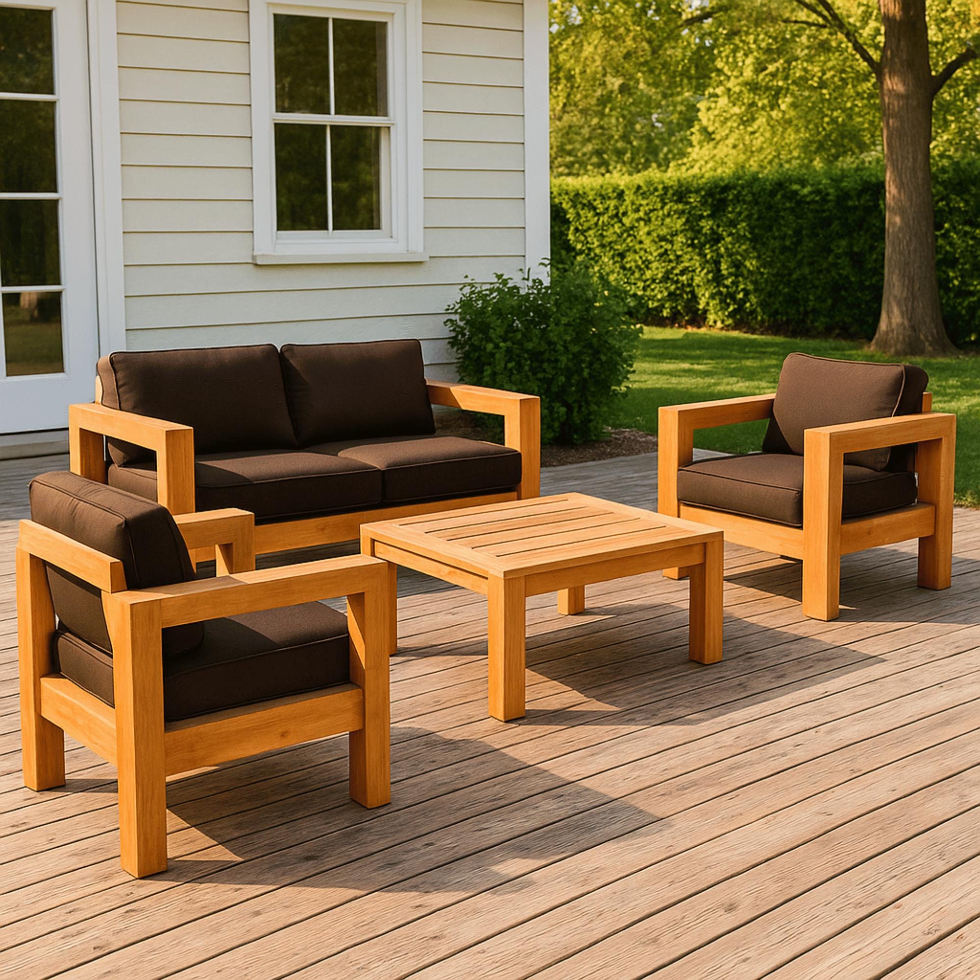 Sofa Furniture Set DIY Plans – PDF Woodworking Guide for Outdoor Seating - Build Sofa, Chair & Coffee Table - Instant Download