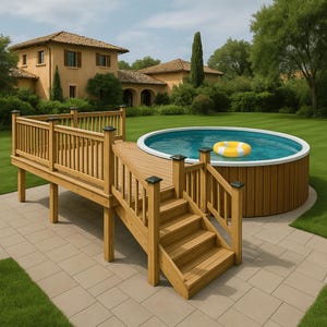 Progetto fai da te per piscina rotonda 16x26 - Guida alla costruzione in PDF - Elenco dei tagli - Elenco dei materiali - Download immediato