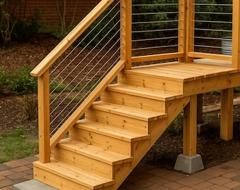 Plano de terraza de 4x4x52 de alto (DIY) – Plano de construcción de terraza – Plano de carpintería imprimible – Descarga instantánea