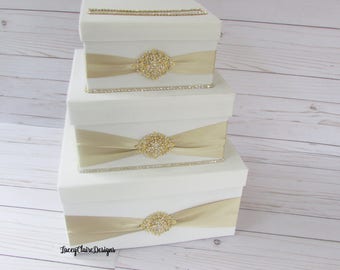 Wedding Card Box, Bling Card Box, Gold Card Box, Box for Cards, Card Box with Slot, Card Box for Wedding, Wedding Card Holder, Custom