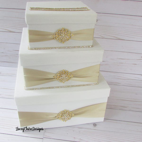 Wedding Card Box, Bling Card Box, Gold Card Box, Box for Cards, Card Box with Slot, Card Box for Wedding, Wedding Card Holder, Custom