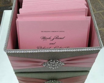 Wedding Box, Program Box, Bubble Box, Centerpiece, Favor  - Custom Made