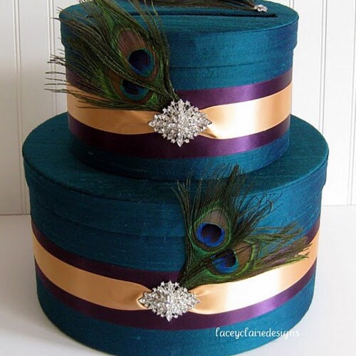 Wedding Card Box Money Card Box Peacock Card Box Custom Made Etsy
