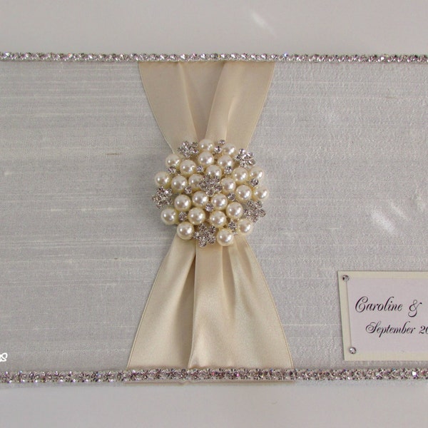 Wedding Guest Book and Pen Set Bling Guest Book - Custom Made