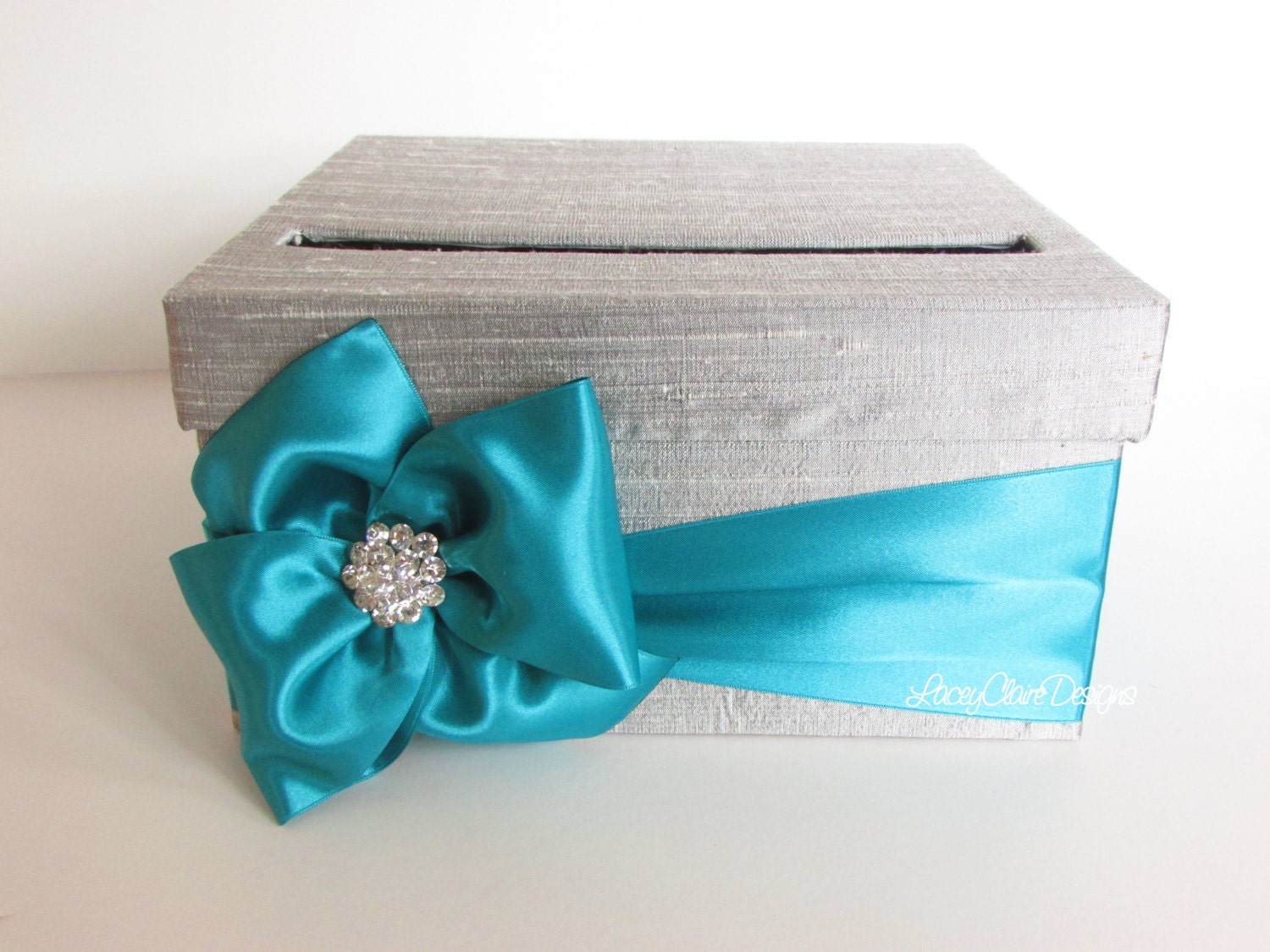 Silver Wedding Card Box Baby Shower Card box Bridal Shower Etsy