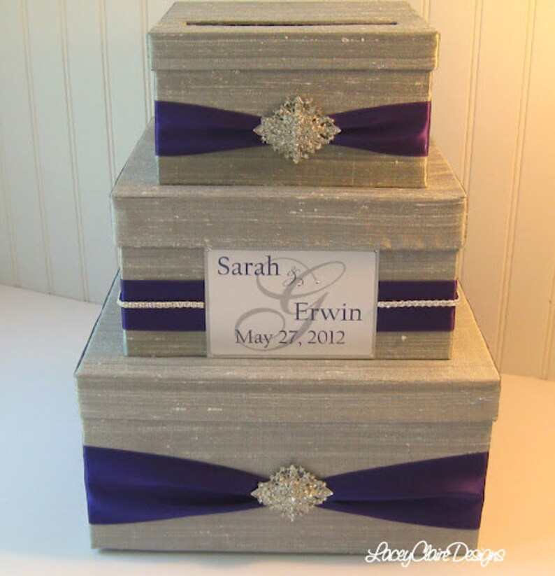 Wedding Gift Box, Card Box, Money Holder Custom Made image 2