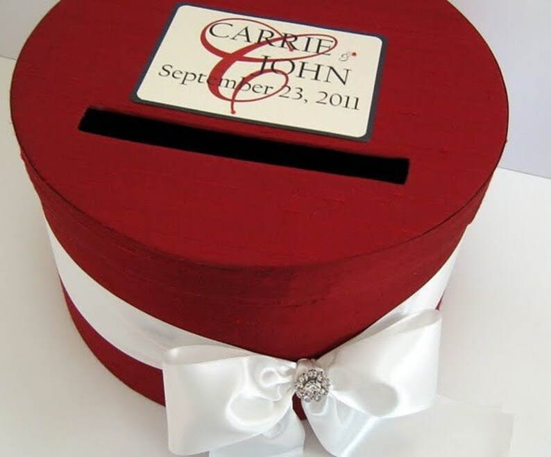 Red Wedding Card Box Custom Card Holder Box for Cards Etsy