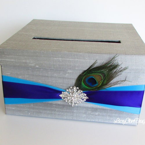 Wedding Card Box Money Card Box Peacock Card Box Custom Made Etsy