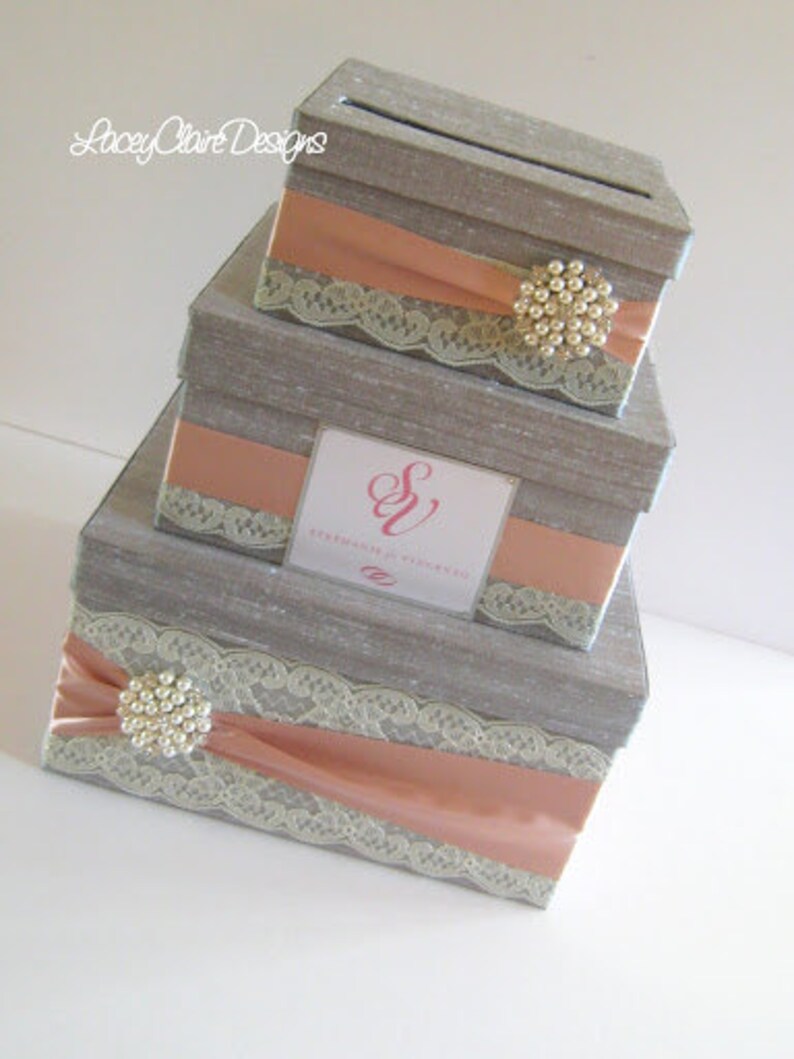 Wedding Gift Box, Card Box, Money Holder Custom Made image 5