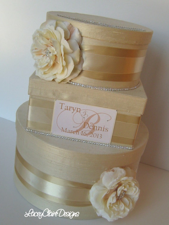 Wedding Gift Card Money Box You Customize Colors Reception Etsy