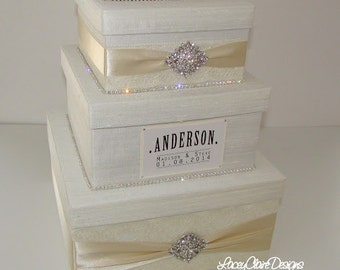 Wedding Gift Box, Card Box, Money Holder Envelope Reception Card Box - Custom Made