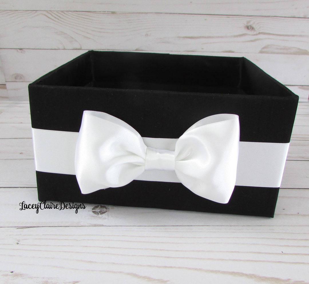 Wedding Bathroom Box, Men's Bathroom Basket, Black Tie Decor, Container ...