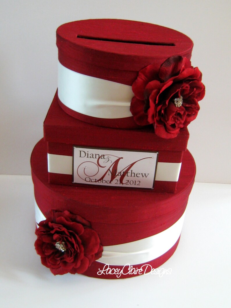 Wedding Gift Card Money Box You customize colors Reception Etsy