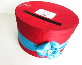 Birthday Card Box, Circus Theme, Baby Shower Money Box - Custom Made